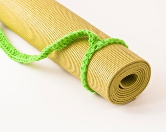 Yoga Mat Strap, Yoga Mat Sling, Spring Green, Slim Tote Handle - US Shipping Included, Original HH Design