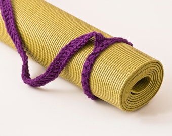Yoga Mat Strap,Yoga Mat Sling, Yoga Bag, Dark Orchid, Slim Tote Handle - US Shipping Included,Original HH Design