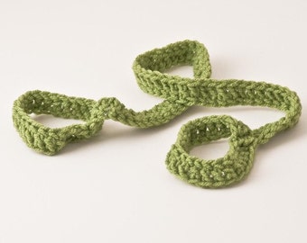 Yoga Mat Strap, Yoga Mat Sling, Tea Leaf Green, Slim Tote Handle - US Shipping Included, Original HH Design