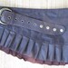 Distressed brown leather mini skirt antique dark brown leather skirt steampunk fetish tribal