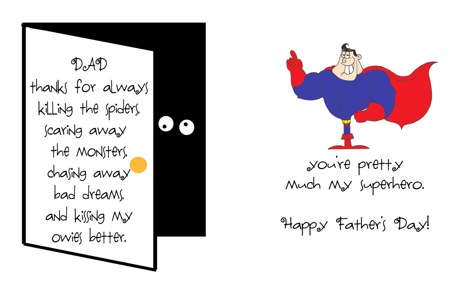 fathers day card set pack of 4 cards for dad by lexiphilia