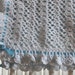 Sky Blue Baby Afghan -- Ribbon Detail