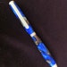 Blue, Gold and Brown Swirled Acrylic Slimline Pen