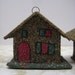 Vintage Japanese Putz Mica Houses Christmas Ornaments