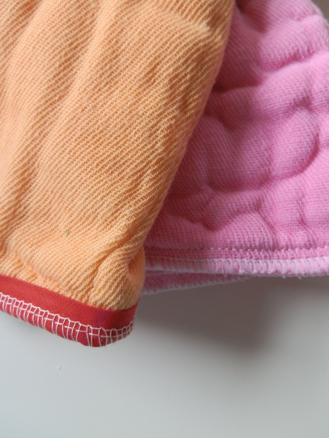 Baby Burp Cloths Organic Handdyed Burpcloth Pair Coral and