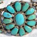 RESERVED FOR DORLENE Dead Pawn Navajo Squash Blossom Cuff c1960