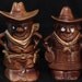 SALE -Vintage Sherrif salt and pepper shakers