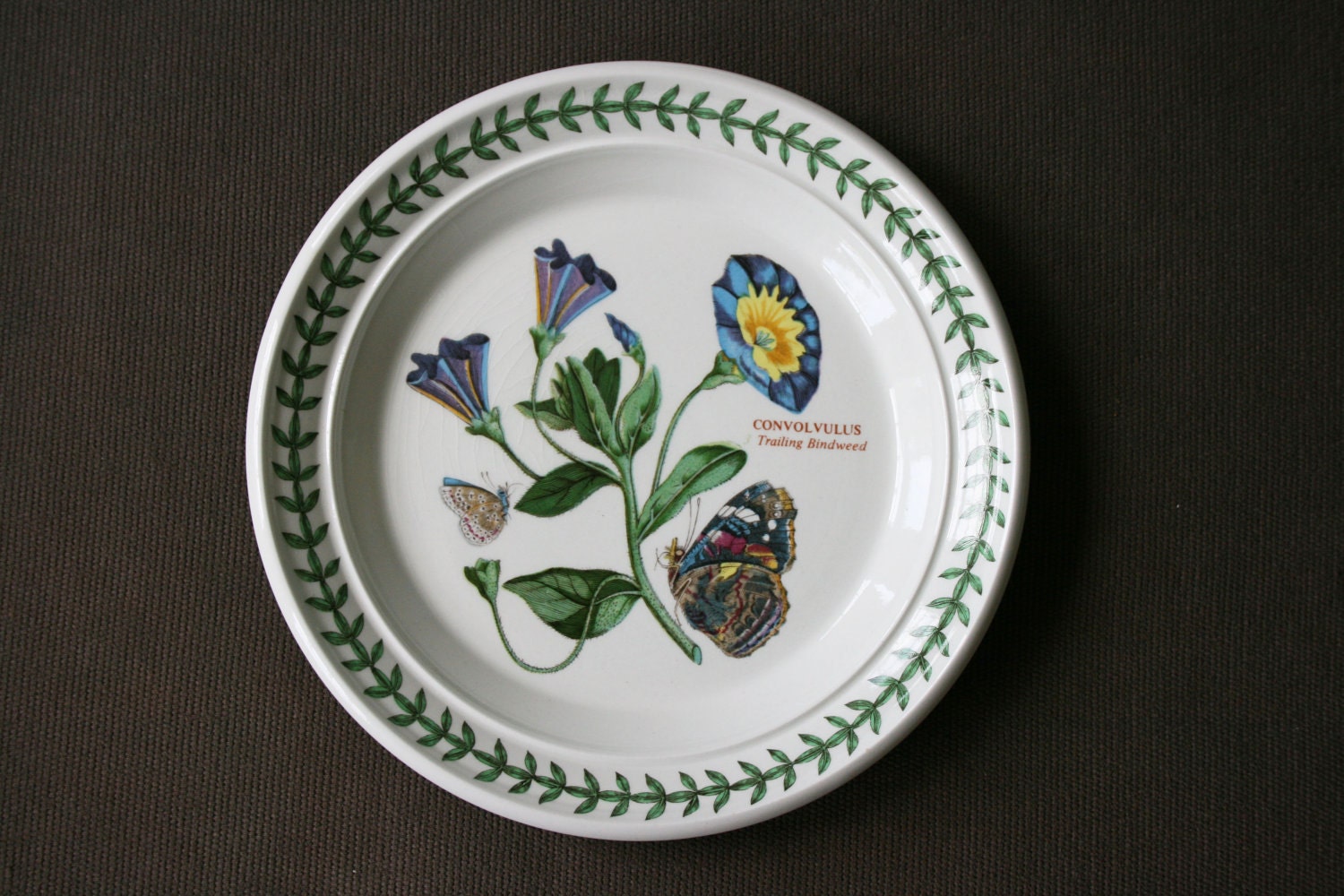 Vintage Portmeirion Botanic B & B Plate “Convolvulus” Trailing Bindweed ...