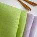 Purple and Green Linen Napkins set of 4, natural linen table linens, summer weddings gift, lavender dinner napkins