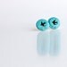 Ceramic Button Earrings in Turquoise