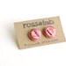 Geometric Ceramic Earrings in Purple