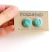 Earrings in Green, Ceramic and Handmade