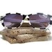 SALE Checkered Diva Handpainted Sunglasses. Black and White Handpainted Glasses.