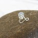 Sterling silver Infinity Heart push in 16gauge bio flexible Tragus / Helix /Cartilage (1pc)