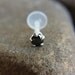 Black CZ bio flexible Tragus / lip labret