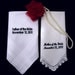 Personalized Wedding Handkerchiefs, Mother of the Bride, Father of the Bride
