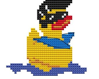 Cross Stitch pattern, Elvis rubber duck - Modern cross stitch Kit, Elvis Cross Stitch, Counted, Chart, DMC Materials, Gift For him