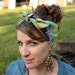 CLEARANCE Purple & Green Zig Zag Knot Headband