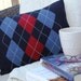 12x16 The "Husband" upcycled sweater pillow cover