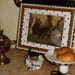French Country Style Rooster Print in Whimsical Hand Painted Picture Frame