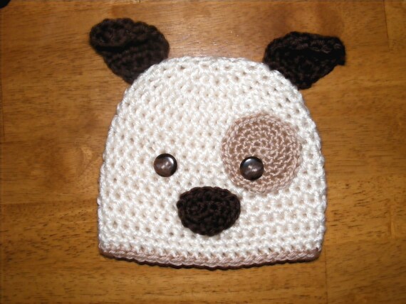 CROCHET PATTERN HAT Hound Dog Beanie and Earflap Pattern