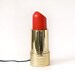 1980s Red and Gold Lipstick Lamp