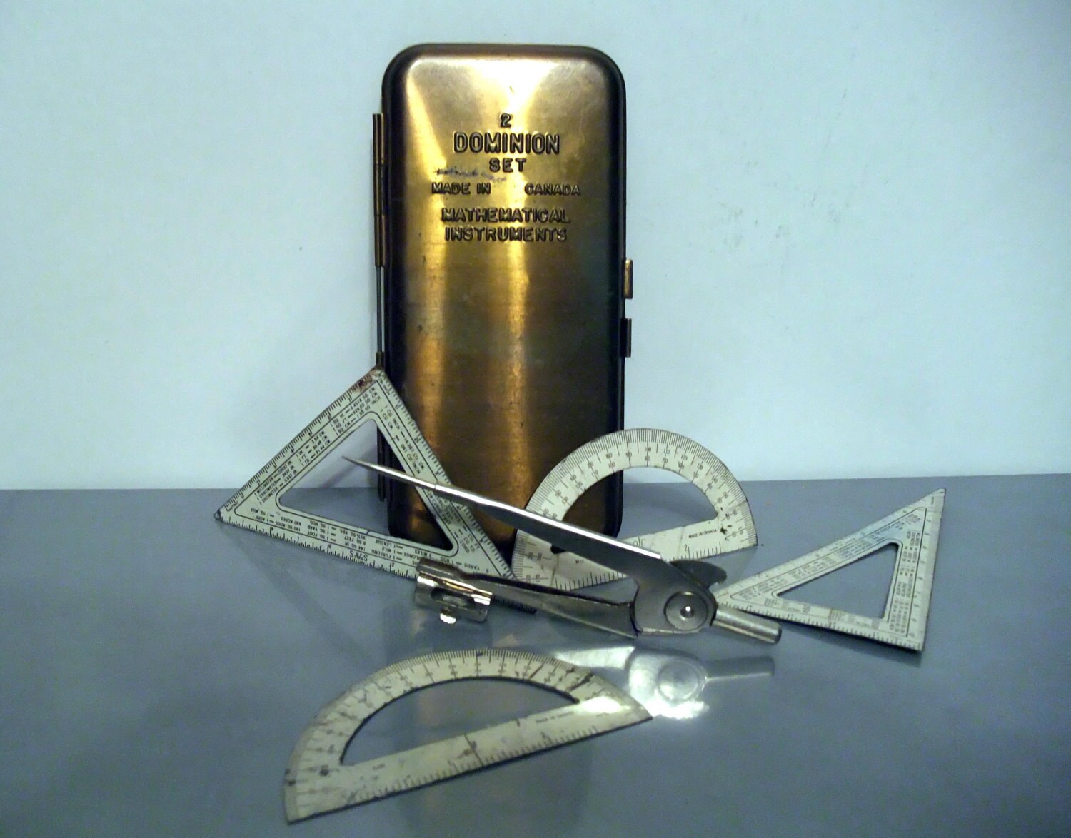 Antique Geometry Set Dominion Set of Mathematical