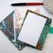 SET Abstract Cards: Plant Cells set of 3 unique screen print envelopes with blank inserts gift cards or gift enclosures