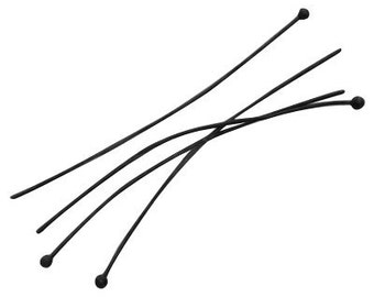 200pcs Gun Metal Ball Headpins, 0.5mm/ 24g thick, 35mm long, DIY Jewelry Making Supplies and Findings