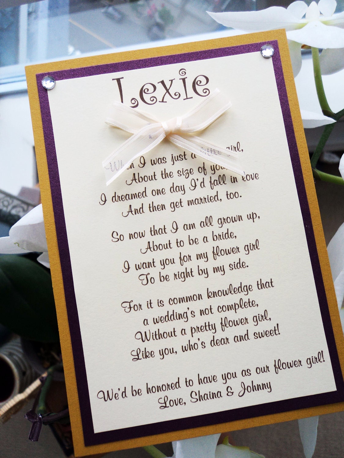 Flower Girl Card Will You Be My Flower Girl Bridesmaid Cards