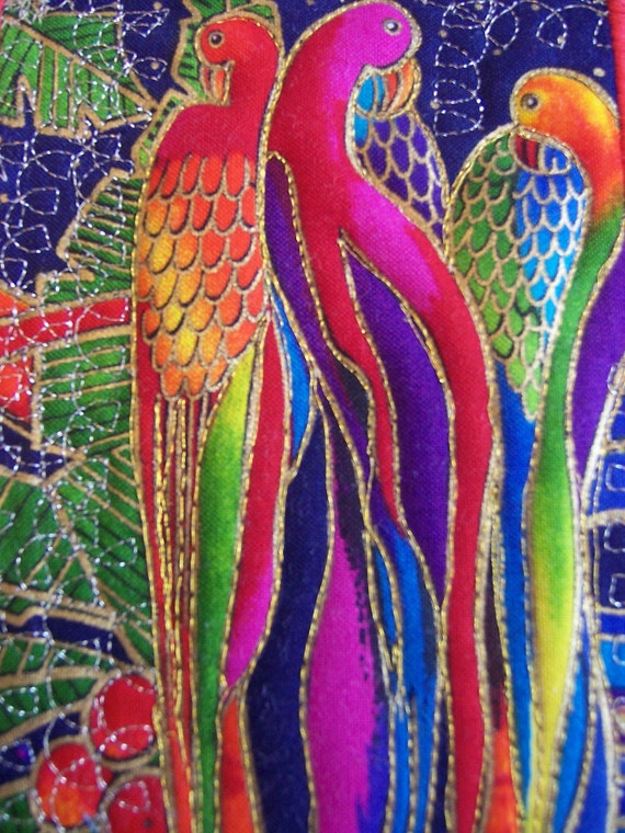 Quilted Postcards Fabric Art/Mini Quilt