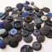 Vintage Buttons - Navy and Blue Mix - Fabric Covered and Plastic