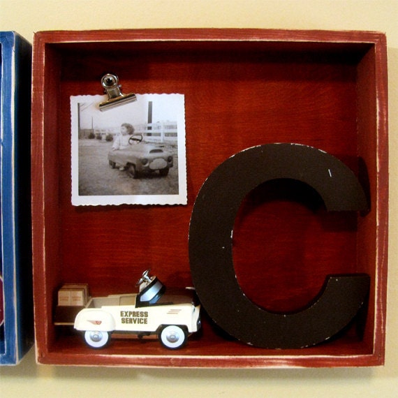 Kids Room Decor ABC Boxes 10x10 Wall or Shelf 3D Art