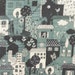 Alexander Henry - Love, Luck, and Liberty Collection - Love City- Smoke-Novelty Fabric