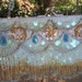 Flapper Blue Gold Beaded sequin Evening Bag
