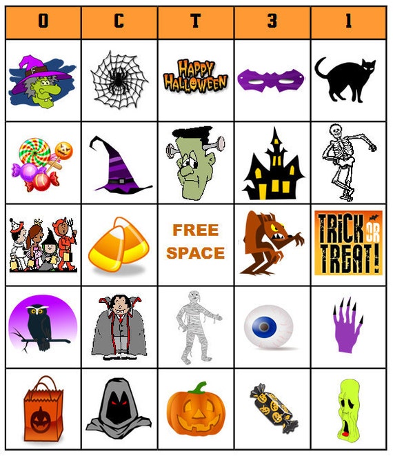 Halloween Bingo Printable Halloween Bingo Game - INSTANT DOWNLOAD