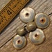 6 Gun Metal Green beads for your project