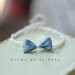 Blue Bow Newborn Headband Tie Back Photography Prop