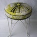 RESERVED TREASURY Item - Vintage Modern Embroidered Vanity Stool