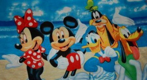 Disney Mickey Mouse & Gang Fleece Panel Throw by InlandSensations