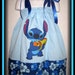 Disney Stitch Boutique Pillowcase Dress w/ Blue/White Hawaiian Print Layer 24M/2T 3T/4T 5/6 7/8