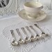RESERVED FOR JODY Floral demitasse spoons silver plate vintage Swedish set of six
