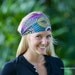 Chiffon Headwrap Purple/multicolor headband - turban hair wrap head covering head scarf head wrap (item no. HW1-33)