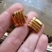 Gold Square Earrings - Vintage Monet Earrings - Retro Clip On Earrings