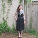 Vintage // Black Skirt with Pockets // Black High Waisted // Size 12