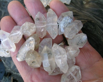 7"-8" Strand Tibetan Quartz Natural Crystals Double Terminated Drilled Beads
