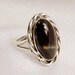 Black Tiger Eye Sterling Silver Ring - OOAK - Size 7 1/2 - G1018