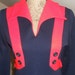 Color Block Dress Mad Men Fashion Red Vintage Small Madmen Retro Mod David Warren New York