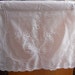 Vintage Dresser Scarf Emboidered Sheer White Country french Cottage Chic