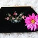 Small Vintage Black Velvet Embroidered Clutch